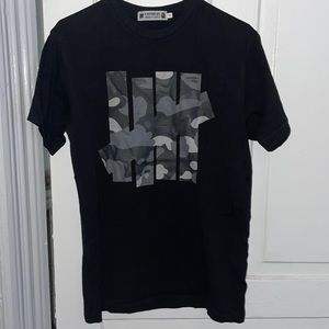Bape X UND camo logo tee black
